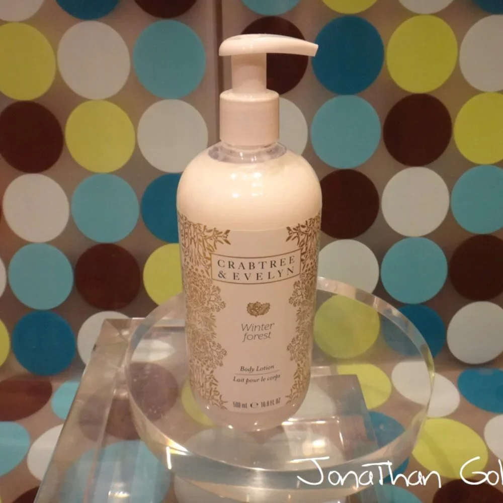 Crabtree & Evelyn Cream and Gold Winter Forest Body Lotion